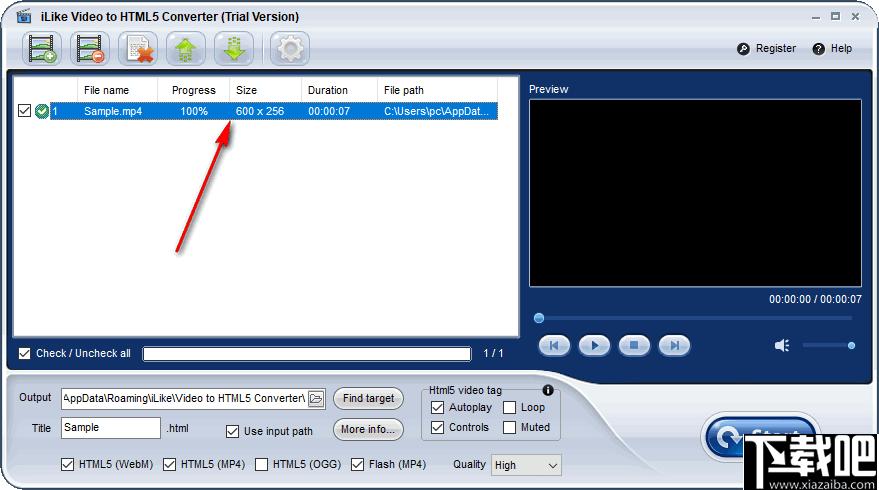 iLike Video to HTML5 Converter下载,视频转换,转换器