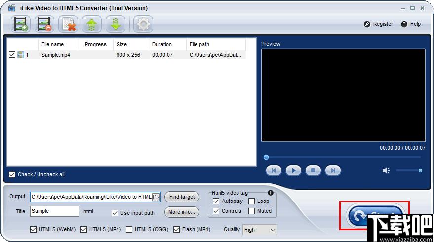 iLike Video to HTML5 Converter下载,视频转换,转换器